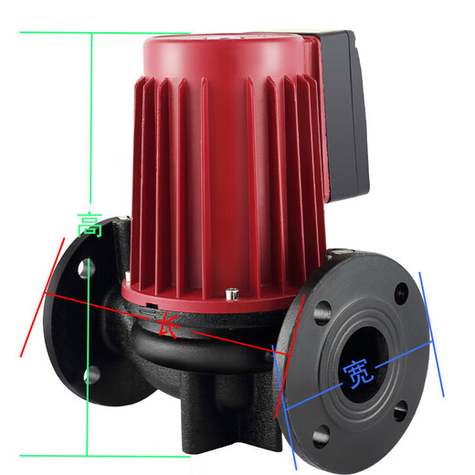 Shanghai hot water circulation pump heating boiler floor heating floor heating pipe pump 220v high power shield pump 550 watt 1.5 inch outer wire port