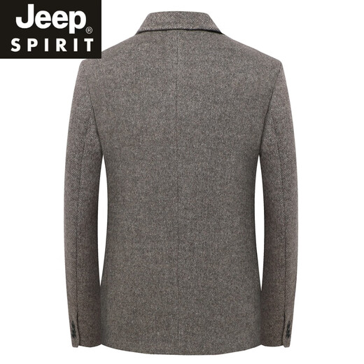 Jeep Spirit Autumn and Winter Woolen Suit Jacket 2024 Nuevo traje informal moda Moda de moda para hombres Single West Coat 210 Black Grey 170/m Tamaño recomendado 100-128 Jin [Jin equivale a 0.5 kg]