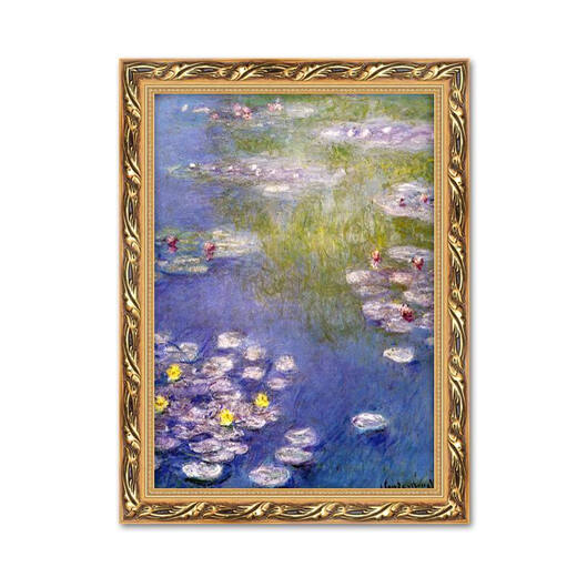 
Linger Impression Monet Landscape Decoration Painting Living Room Dining European Modern Simple European Entrance Aisle Corridor Hanging Paintings Mural Water Lily Vertical G671 Water Lily 2 Frame 80X120 cm