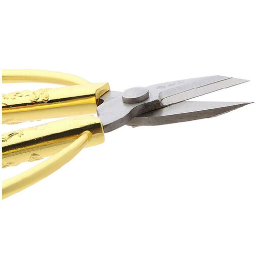 Wang Wuquan stainless steel scissors, general alloy, gray thick scissors for the elderly, stainless steel toe nail trimming household scissors, small size 1017 gold