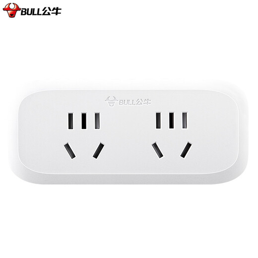Bull (BULL) socket converter plug wireless power strip usb multi-function socket/one-turn multiple protection doors/extension converter/suitable for bedroom and kitchen one-turn four | no switch 904