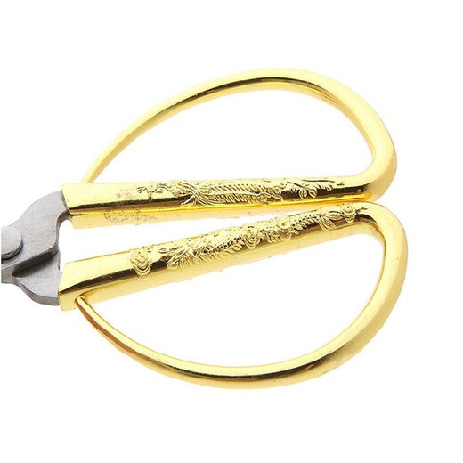 Wang Wuquan stainless steel scissors, general alloy, gray thick scissors for the elderly, stainless steel toe nail trimming household scissors, small size 1017 gold