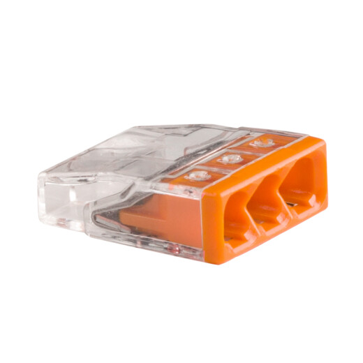 Wago terminal block wire connector three-hole 0.5-2.5 square hard wire insulated terminal connector 20 pieces 2273-203