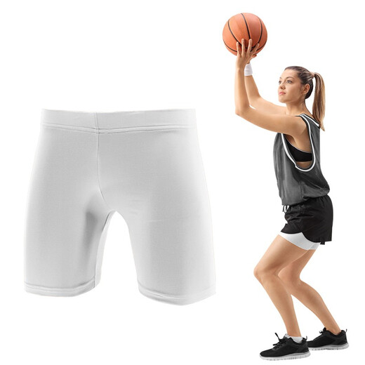 Women's Solid Color Quick-Drying Bottoming Thin Sports Fitness Stretch Yoga Tight Protective Tackle Three-Point Shorts Multi-Color Yellow Women's M Suitable for 160-170CM50-60KG