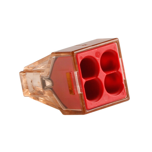 WAGO terminal block plug-in insulated terminal four-hole hard wire connector 10 pieces 773-604