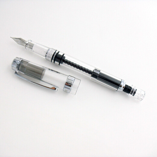 
Immortality 698 transparent piston pen 0.7MM piston type ink 73 ivory white six-window gold clamp M tip 0.7 0.7mm