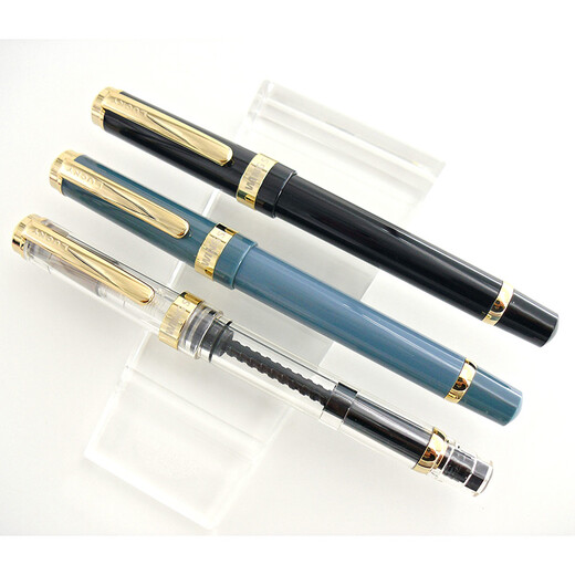 
Immortality 698 transparent piston pen 0.7MM piston type ink 73 ivory white six-window gold clamp M tip 0.7 0.7mm