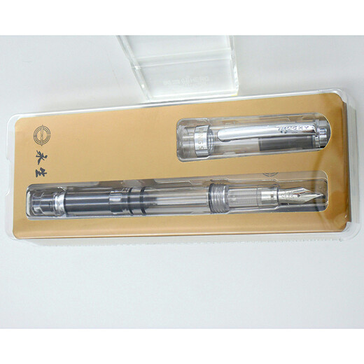 
Immortality 698 transparent piston pen 0.7MM piston type ink 73 ivory white six-window gold clamp M tip 0.7 0.7mm
