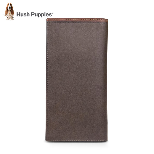暇步士（Hush Puppies）钱包男士头层纯牛皮真皮大容量长款钱夹青年时尚 卡其色