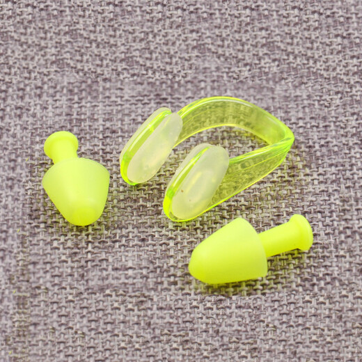 Oasis swimming nose clip earplug set for adults and children, professional waterproof, anti-slip silicone earplugs, anti-choking nose clip equipment, blue