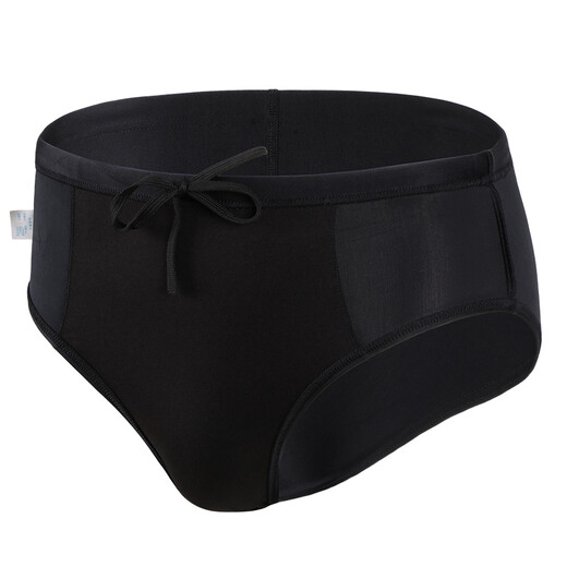 YINGFA Calzoncillos de natación para Hombres Calzoncillos de natación Calzoncillos de natación de Entrenamiento Triangulares de Carreras para Hombres 9109-1 Negro 2XL (Circunferencia de Cintura Recomendada 80-86 cm)