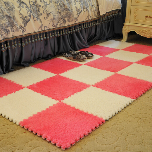 Zhonghong foam puzzle carpet covers the whole tatami bedroom, children's game mat, suede splicing carpet, EVA can be cut and customized, princess large area single piece, white 31*31CM, small piece, single color