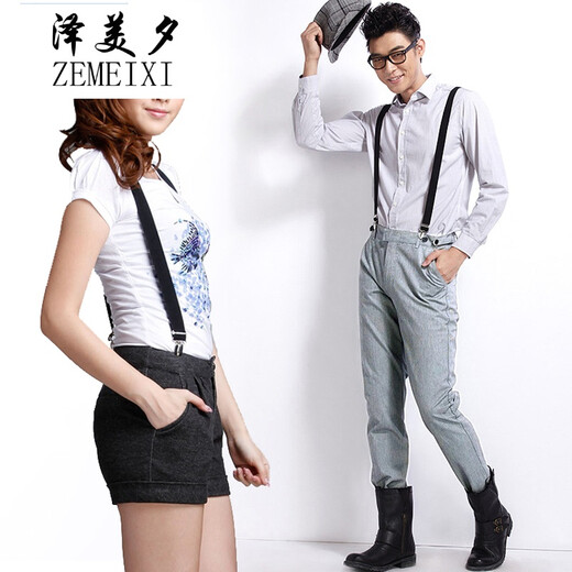 Xiaomai suspenders for men and women, universal suspenders, suspenders, suspenders, trouser clips, accessories, black - adult (2.5cm wide)