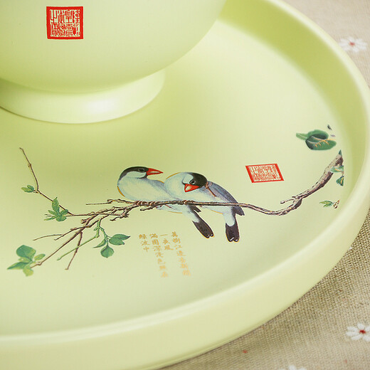 Xihe Yinyao Xihetang made antique Jingdezhen ceramic liquor wine set customized set special price household wine pot and wine glass set gift 9 pieces lilac wine set 8 cups 1 pot