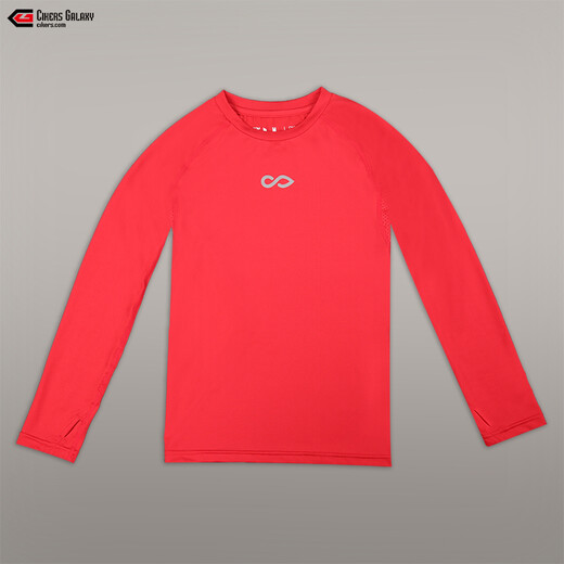 CG CIKERS Children's Male Dragon Vein Warm and Breathable Football Training Running Fitness Sports Tights Top Red XL