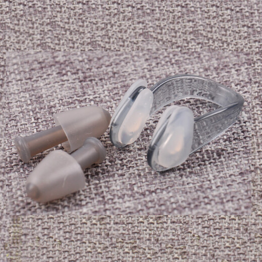 Oasis swimming nose clip earplug set for adults and children, professional waterproof, anti-slip silicone earplugs, anti-choking nose clip equipment, blue