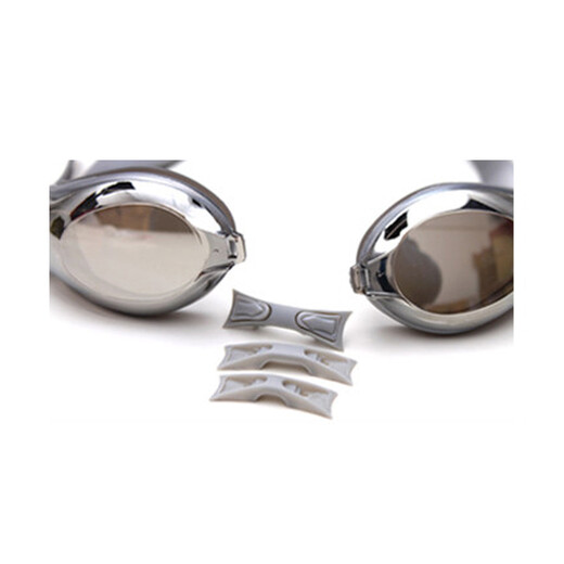 YINGFA electroplated swimming goggles, waterproof and anti-fog, glossy coating, equipped with anti-fog agent earplugs, large frame comfortable swimming goggles Y2800M, black coating + anti-fog agent + earplugs