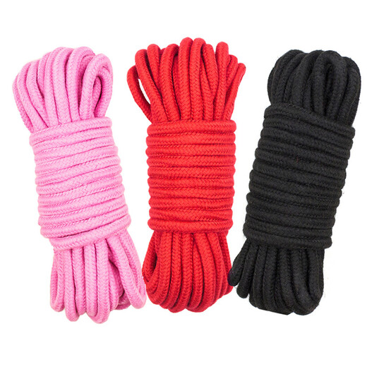 Misecret SM rope training and punishment props, adult sex toys for men and women, red cotton rope 10 meters