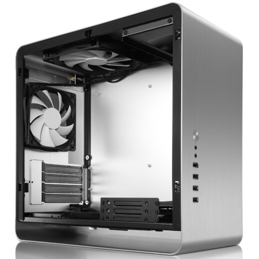 JONSBO UMX3 side transparent version silver MINI-MATX chassis (supports MATX motherboard/aluminum shell/ATX power supply/5.0 thickness tempered glass side panel)