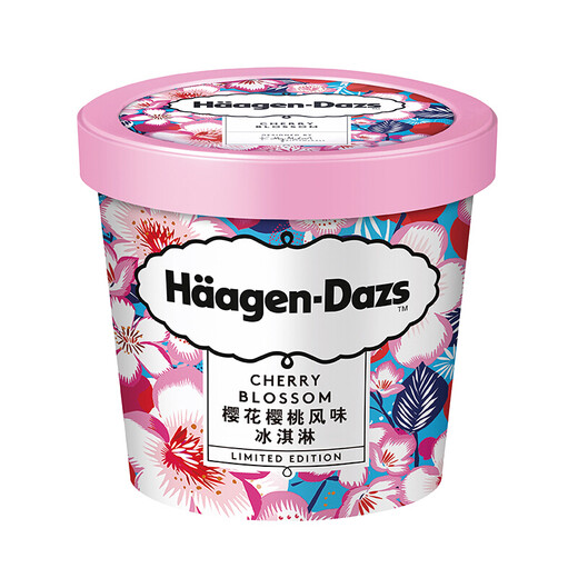 Haagen-Dazs ice cream combination (cherry blossom cherry + lavender blueberry + vanilla + strawberry) 400ml/group