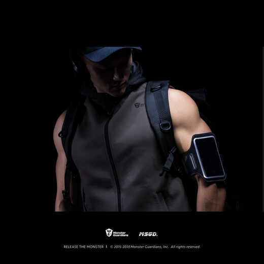 Monster Guardians Lab Running and Fitness Reflective Mobile Phone Sports Arm Bag Rose Red 5.1 inches