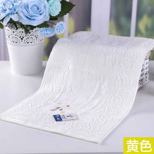 Gold number pure cotton cartoon little rocket children's face wash towel cartoon cut velvet kindergarten face wash towel children's sweat towel soft and water-absorbent 52*27CM 48g orange