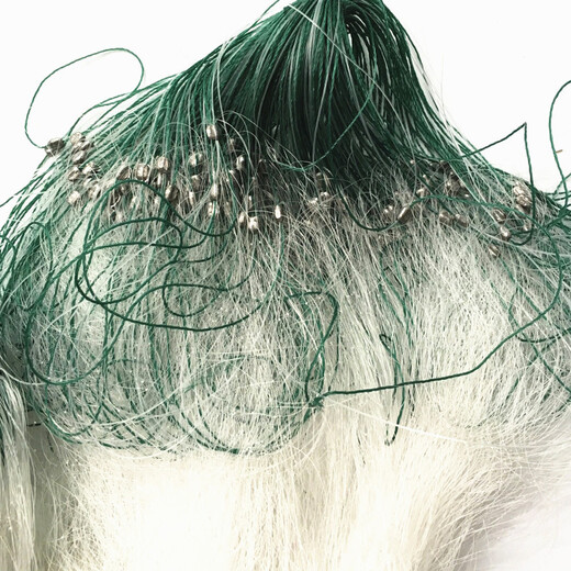 Huaiyu 1.5-3 meters strong wire mesh three-layer net fishing net fishing net sticky fishing net three-layer fishing net fish net 1.5 meters 3 fingers 100 meters white silk three-layer net