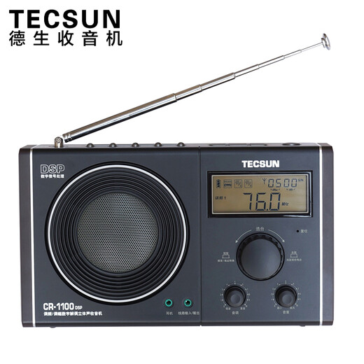 Tecsun CR-1100 portable stereo radio for the elderly DSP FM AM two-band digital display semiconductor standard (including power adapter)