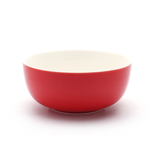 Jiabai festive red 6-inch instant noodle bowl soup bowl large rice bowl simple tableware ceramic bowl