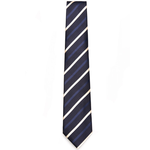 North Martin tie men's business campus student college style hand-tied 7.5cm dark blue stripes 7.5cm