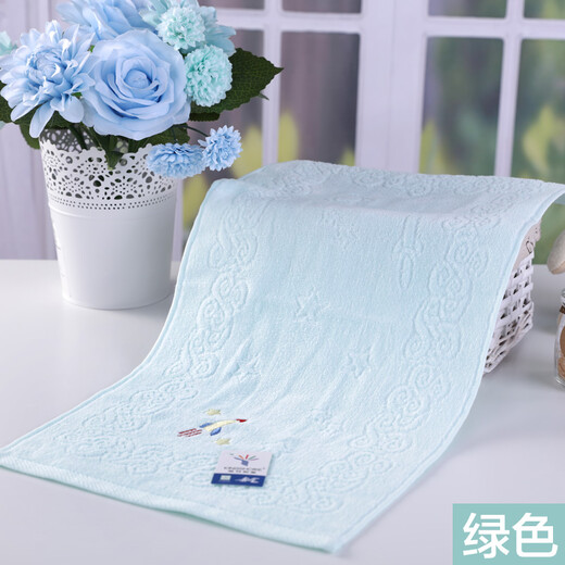 Gold number pure cotton cartoon little rocket children's face wash towel cartoon cut velvet kindergarten face wash towel children's sweat towel soft and water-absorbent 52*27CM 48g orange