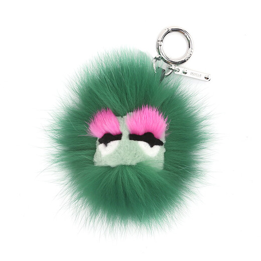 FENDI 芬迪 女士绿色裘皮小怪兽挂饰 7AR467 8LU F11RL