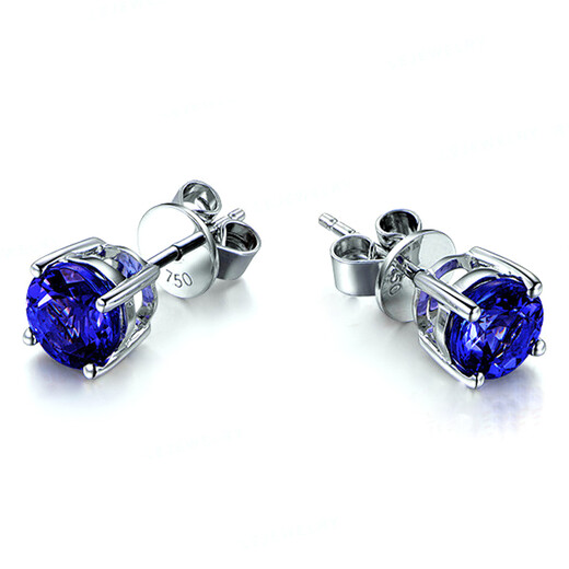 Millai Jewelry 18K gold tanzanite earrings 2.12 carat 18K gold diamond earrings simple colorful treasure earrings customized