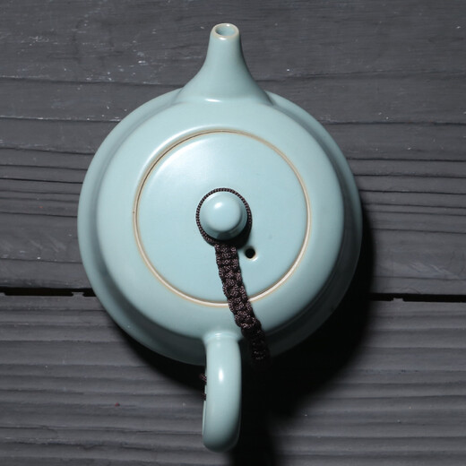 Su's Ceramics Ru Kiln Tea Set Zhongyi Teapot Opening Piece Can Grow Gold Thread One Pot Two Teacups Complete Kung Fu Tea Set J0137