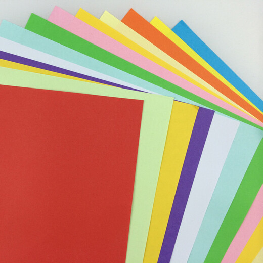 Elifo colored paper color printing paper copy paper colored paper children's handmade origami paper cut 100 sheets light green A4 80g (100 sheets)