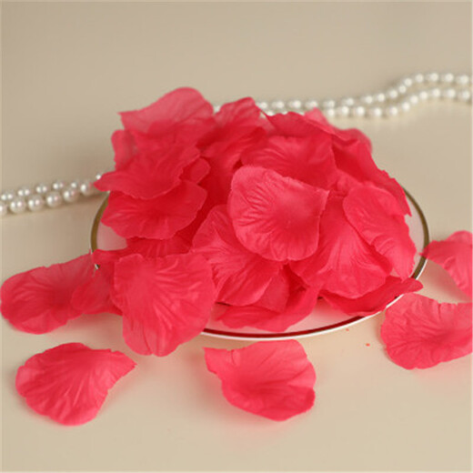 Kuayuan wedding supplies, wedding room decoration and layout, simulated fake petals, wedding layout, hand-thrown simulated rose petals, rose petals (120 pieces)