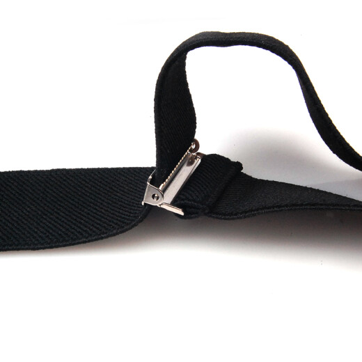 elanmeet suspenders suspender belt clip men's suspenders old man plus fat trousers suspender clip adjustable length Y-shaped - 3 clips black bottom double red dot line white rhombus