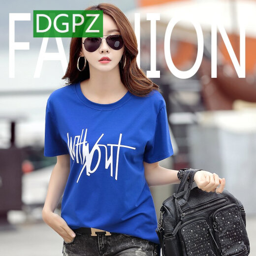 DGPZ短袖新品t恤女宽松上衣服韩范半袖丅恤上衣XX601 紫色X719款 L （宽松款130-145斤）