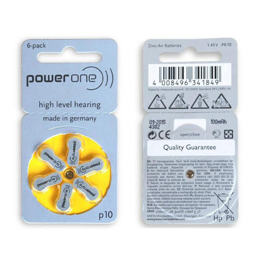 峰力瑞声达 助听器原装电池powerone P10/P13/P312/P675 P13（五版 30颗）