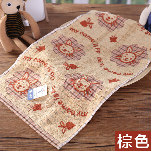 Gold number pure cotton home textile dark children ladies household face wash and bath towel kindergarten face wash towel children sweat towel soft water absorbent sweat absorbent durable brown