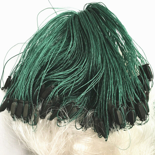 Huaiyu 1.5-3 meters strong wire mesh three-layer net fishing net fishing net sticky fishing net three-layer fishing net fish net 1.5 meters 3 fingers 100 meters white silk three-layer net