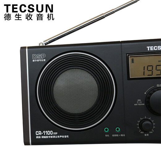 Tecsun CR-1100 portable stereo radio for the elderly DSP FM AM two-band digital display semiconductor standard (including power adapter)