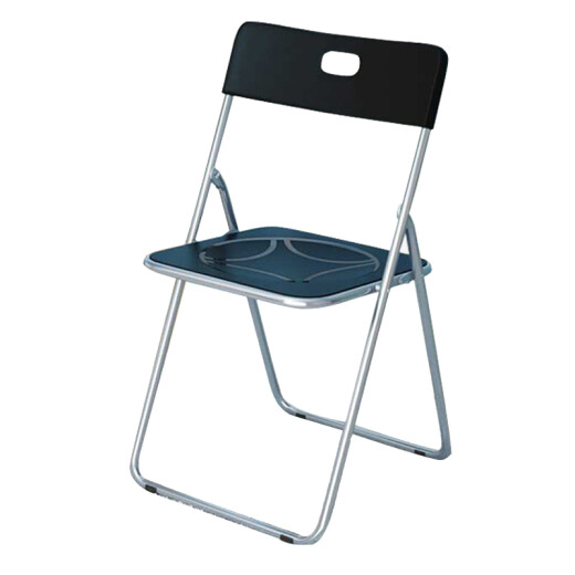 Shuaili folding chair plastic portable leisure backrest dining chair office exhibition conference chair stool black SL1613Y2