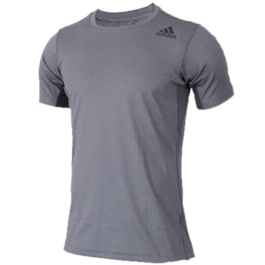 Ropa de adidas para hombres nuevos ropa deportiva de verano neo tejido transpirable en cuello redondo de altura corta de manga corta IP3887 gris s