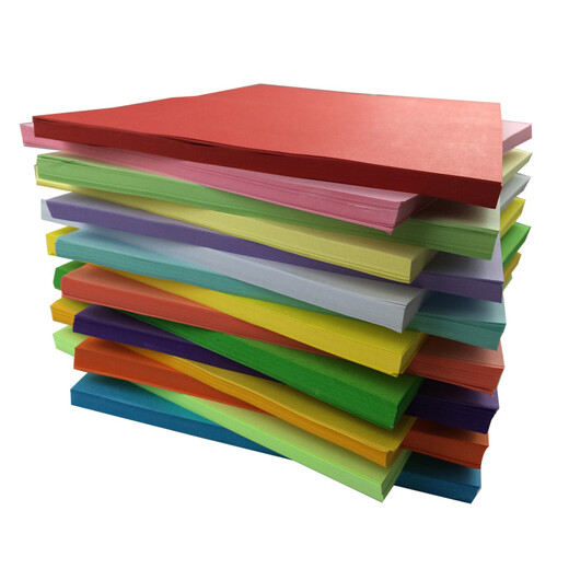 Elifo colored paper color printing paper copy paper colored paper children's handmade origami paper cut 100 sheets light green A4 80g (100 sheets)