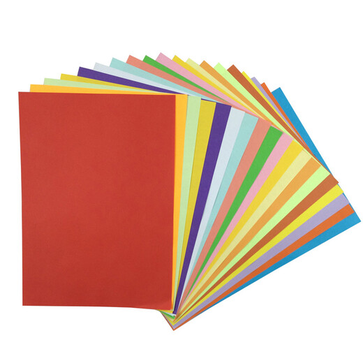Elifo colored paper color printing paper copy paper colored paper children's handmade origami paper cut 100 sheets light green A4 80g (100 sheets)