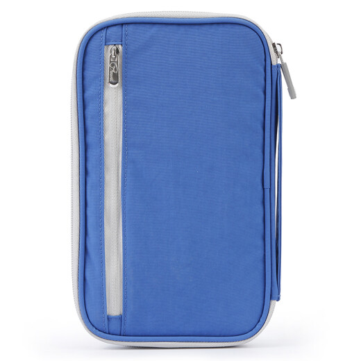 P.travel passport bag RFID anti-scan portable storage passport holder waterproof document bag men and women ticket holder travel business trip travel supplies royal blue