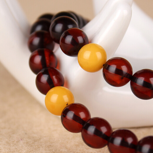 Zhenghe Jewelry A02 Blood Amber 108 Buddha Beads Bracelet, Diameter 8mm