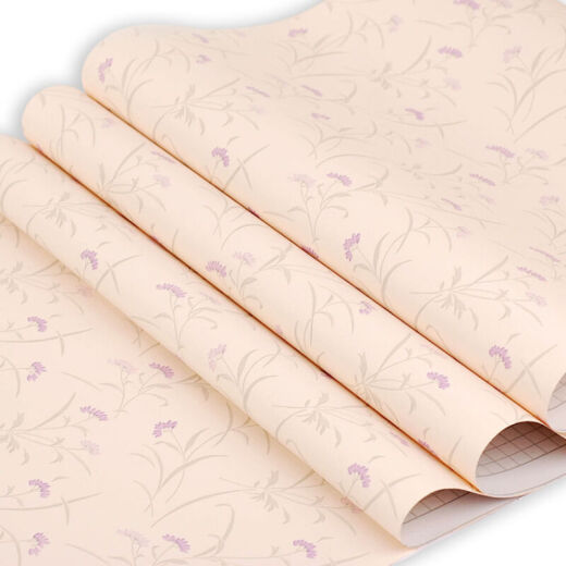 Guangde wallpaper self-adhesive thickened PVC wallpaper directly attached to bedroom dormitory furniture wall renovation sticker 6644 lavender