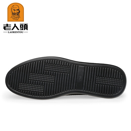 Old man's head men's shoes mesh shoes men's casual sneakers men's fashionable shoes old Beijing cloth shoes JD black 38